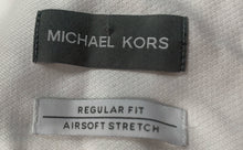 Load image into Gallery viewer, Michael Kors Mens White Long Sleeve Non-Iron Regular Fit Dress Shirt Size L