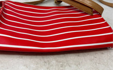 Load image into Gallery viewer, Kenneth Cole Reaction Womens Red White Striped Printed Adjustable Crossbody Bag
