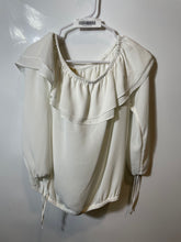 Load image into Gallery viewer, Michael Kors Womens White Long Sleeve Off The Shoulder Blouse Top Size P/M