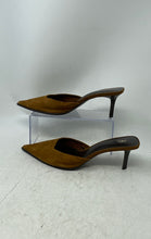 Load image into Gallery viewer, Zara Womens Brown Suede Slip-On Pointed Toe Stiletto Heel Mule Sandals Size 42