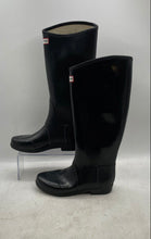Load image into Gallery viewer, Hunter Womens Regent W23712 Black Round Toe Knee High Pull-On Rain Boots Size 8