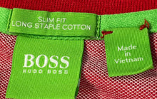 Load image into Gallery viewer, Hugo Boss Mens Red Heather Long Staple Cotton Slim Fit Polo Shirt Size Small