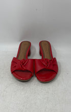 Load image into Gallery viewer, Ramarim Womens Red Leather Open Toe Slip-On Slide Sandals Size 7