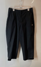 Load image into Gallery viewer, Adidas Womens Black Slash Pocket Tapered Leg Activewear Cropped Pants Size Large