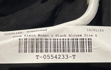 Load image into Gallery viewer, Anne Klein Womens Black Short Sleeve Round Neck Blouse Top Size Small
