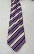 Load image into Gallery viewer, Hugo Boss Mens Purple Striped Print Tailored Adjustable Formal Designer Tie