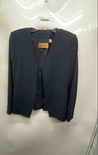 Load image into Gallery viewer, Dana Buchman Luxe Womens Dark Blue Wool 3-Pieces Jacket Pants Blouse Set Size 8