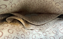 Load image into Gallery viewer, Guess Womens Brown Monogram Print Pockets Adjustable Strap Mini Crossbody Bag