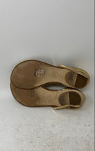 Load image into Gallery viewer, Michael Kors Womens Kristen Gold-Tone Snakeskin Embossed Thong Sandals Size 8.5M