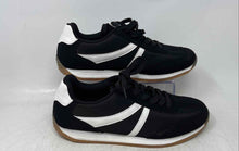 Load image into Gallery viewer, Lucky Step Womens Retro Fashion Black White Lace-Up Sneaker Shoes Size 11