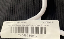 Load image into Gallery viewer, Express Womens Black White Tweed 3/4 Sleeve V-Neck Belted A-Line Dress Size XS