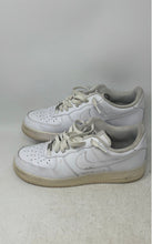 Load image into Gallery viewer, Nike Mens Air Force 1 White Leather Low Top Lace-Up Sneaker Shoes Size 10.5