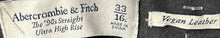 Load image into Gallery viewer, Abercrombie & Fitch Womens Black Faux Leather Straight Leg Trouser Pants 33/16