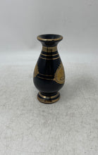 Load image into Gallery viewer, Black 24 K Gold Art Design Greek Handmade Home Decorative Flower Vase