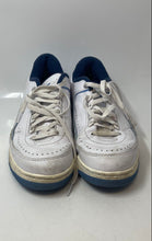 Load image into Gallery viewer, Nike Mens Air Jordan 2/3 White Blue Low Top Lace-Up Sneaker Shoes Size 10