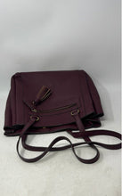 Load image into Gallery viewer, St. John's Bay Womens Burgundy Leather Inner Pockets Double Handle Tote Bag