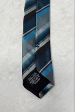 Load image into Gallery viewer, Hugo Boss Mens Multicolor Striped Silk Keeper Loop Adjustable Pointed Tie