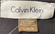 Load image into Gallery viewer, Calvin Klein Womens Black Short Sleeve Crew Neck Blouse Top Size Medium