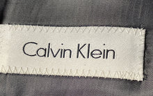 Load image into Gallery viewer, Calvin Klein Mens Gray Striped Long Sleeve Notch Lapel Two-Button Blazer Sz 46R