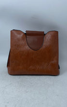 Load image into Gallery viewer, Jingpindaishu Womens Brown Leather Inner Pockets Lined Top Handle Handbag