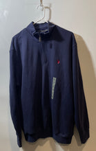 Load image into Gallery viewer, US Polo Assn. Since 1890 Mens Blue Quarter-Zip Pullover Sweatshirt Size L