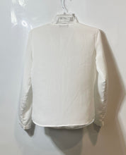 Load image into Gallery viewer, Karl Lagerfeld Paris Womens White Ruffled Long Sleeve Blouse Top Size Small