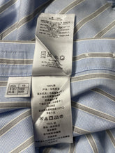 Load image into Gallery viewer, Brooks Brothers Mens Blue Striped Slim Fit Long Sleeve Dress Shirt Size 15-2/3