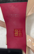 Load image into Gallery viewer, Cuple Womens Beige Patent Leather Buckle Block Platform Sandals Size 41