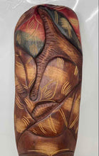 Load image into Gallery viewer, African Primitive Old Wooden Brown Hand Carved & Painted Wall Hanging Face Mask