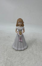 Load image into Gallery viewer, Enesco Growing Up Birthday Girls 8 Year Old Brown Hair Porcelain Figurine