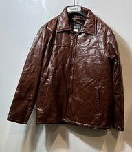 Load image into Gallery viewer, Haband Executive Division Mens Brown Genuine Leather Full-Zip Jacket Size L