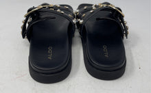 Load image into Gallery viewer, Aldo Womens Black Studded Open Toe Slip-On Slide Sandals Size 6.5