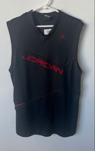 Load image into Gallery viewer, Jordan Mens Black Logo Print Sleeveless V-Neck Pullover Tank Jersey Size M