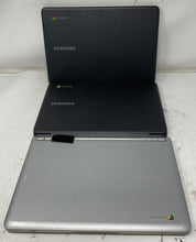 Load image into Gallery viewer, Lot Of 3 Pcs Assorted Samsung Chrome Black Silver Laptops Not Tested For Parts