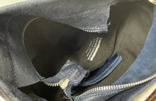Load image into Gallery viewer, Gianni Chiarini Womens Blue Leather Inner Zipped Pocket Shoulder Handbag