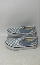 Load image into Gallery viewer, Vans Kids Classic 500714 White Blue Check Slip-On Sneaker Shoes Size 11.5