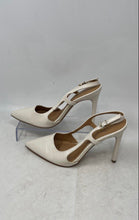 Load image into Gallery viewer, Express Womens Beige Pointed Toe Buckle Stiletto Slingback Heels Size 8