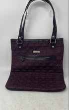 Load image into Gallery viewer, Vera Bradley Womens Purple Quilted Double Handle Shoulder Handbag