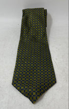 Load image into Gallery viewer, Altea Milano Mens Green And Blue Geometric Silk Keeper Loop Pointed Tie
