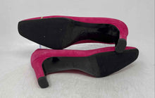 Load image into Gallery viewer, St. John Womens Pink Suede Square Toe Slip-On Block Pump Heels Size 7.5B