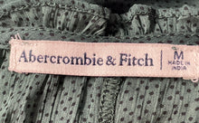 Load image into Gallery viewer, Abercrombie & Fitch Womens Green Polka Dot Sheer Long Sleeve Blouse Top Size M