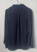 Load image into Gallery viewer, Banana Republic Womens Blue Polka Dot Print Dillon Button-Up Shirt Size M