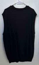 Load image into Gallery viewer, Oscar De La Renta Mens Black Cotton Knit Sleeveless V-Neck Vest Sweater Size XXL