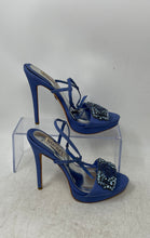 Load image into Gallery viewer, Badgley Mischka Womens Amara Blue Buckle Stiletto Platform Heels Size 6.5M