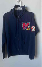 Load image into Gallery viewer, Disney Park By Hanes Womens Navy Blue Mickey Mouse Full-Zip Jacket Size S