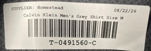 Load image into Gallery viewer, Calvin Klein Mens Gray Short Sleeve Collared Button-Up Shirt Size Medium