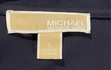 Load image into Gallery viewer, Michael Kors Womens Navy Blue Asymmetrical Zip Blazer Jacket Size Large