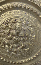 Load image into Gallery viewer, Set Of 2 Pcs Gold-Tone Brass Ganesha Shiva Decorative Hinduism Religious Plates