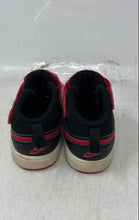 Load image into Gallery viewer, Nike Kids Court Borough Mid 2 Black Red Hook And Loop Sneaker Shoes Size 7C