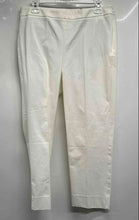 Load image into Gallery viewer, Talbots Womens White Flat Front Side-Zip Straight Leg Ankle Pants Size 8